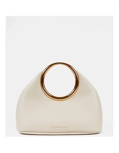 Hailey Statement Handle Bag - White