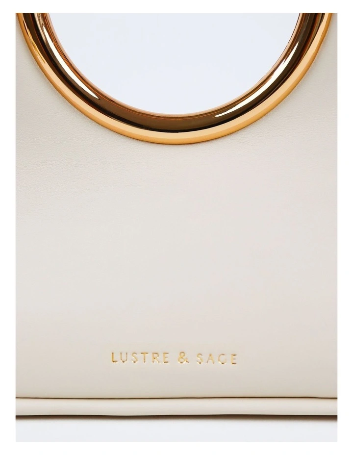 Hailey Statement Handle Bag - White image 2