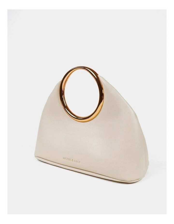 Hailey Statement Handle Bag - White image 3