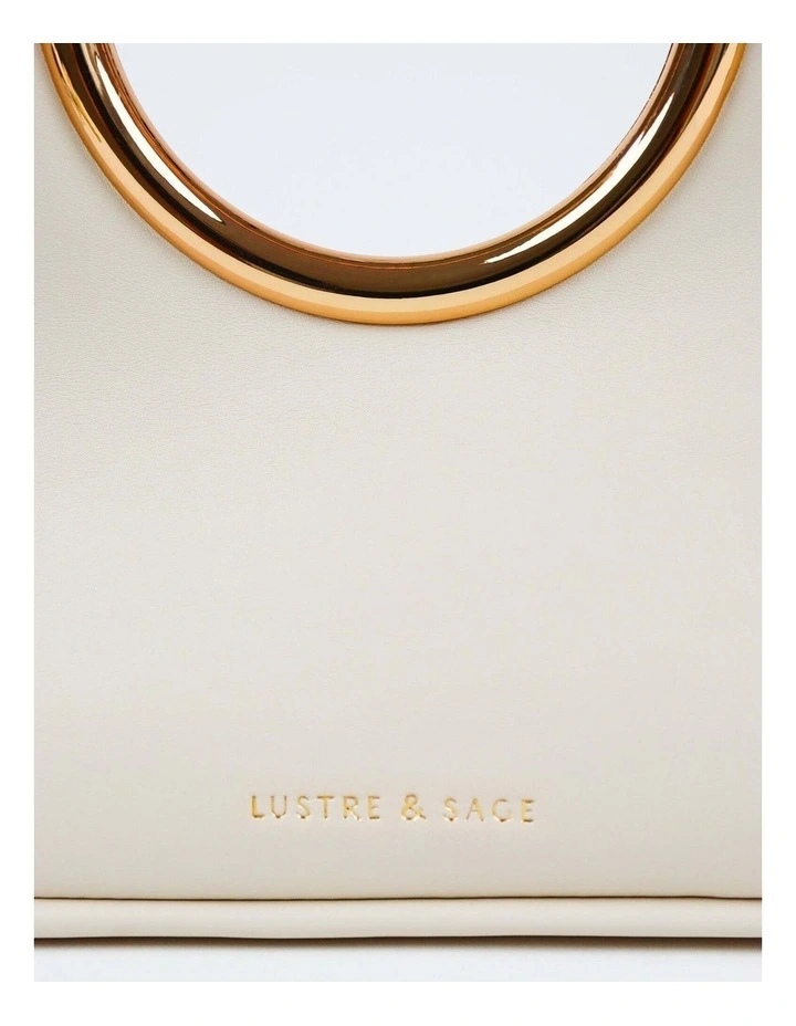 Hailey Statement Handle Bag - White image 5