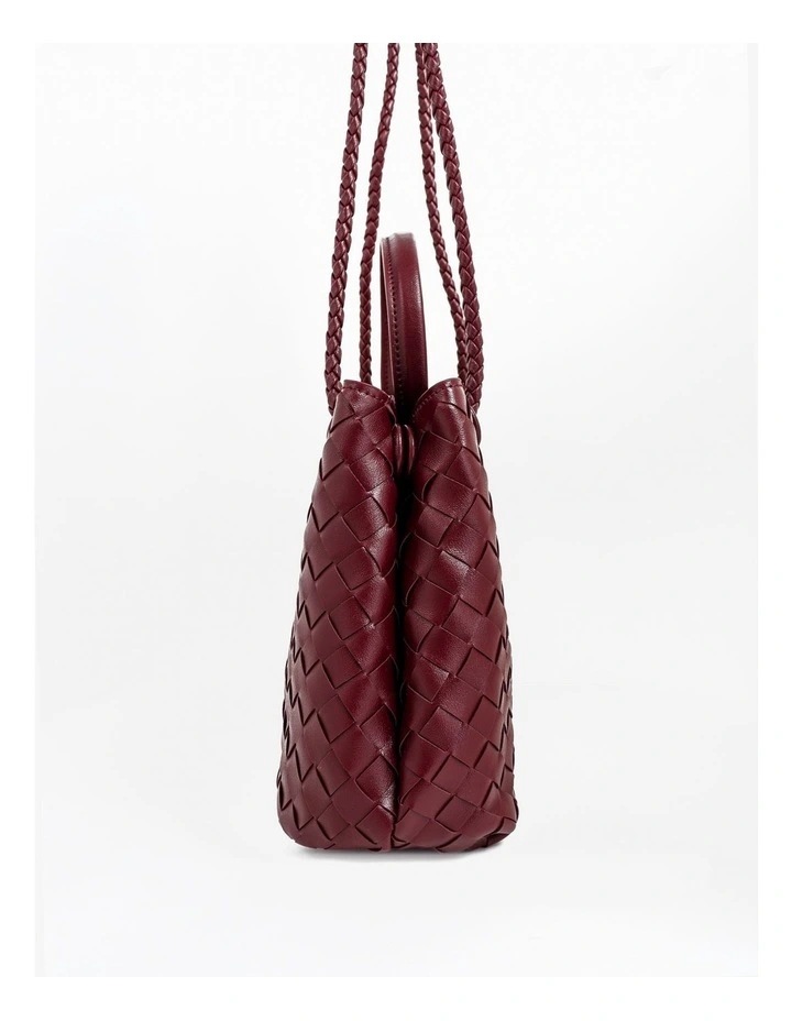 Chantel Woven Multiway Handbag - Burgundy image 4