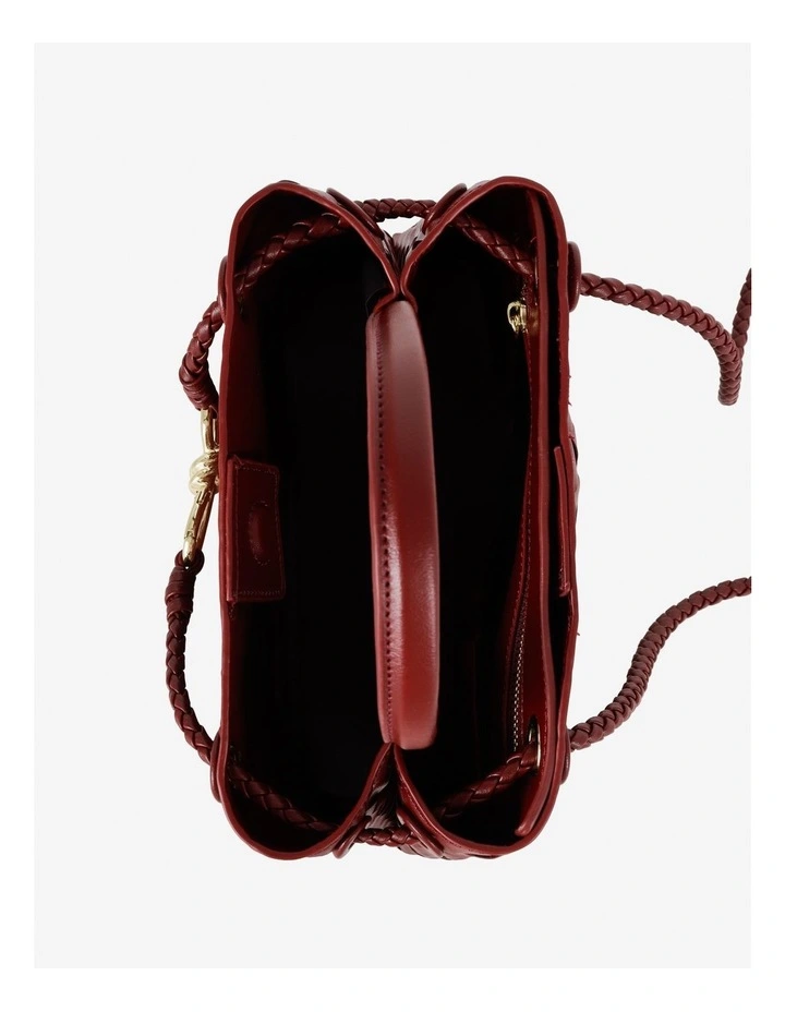 Chantel Woven Multiway Handbag - Burgundy image 5