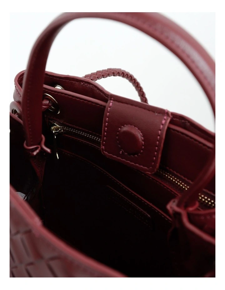 Chantel Woven Multiway Handbag - Burgundy image 6