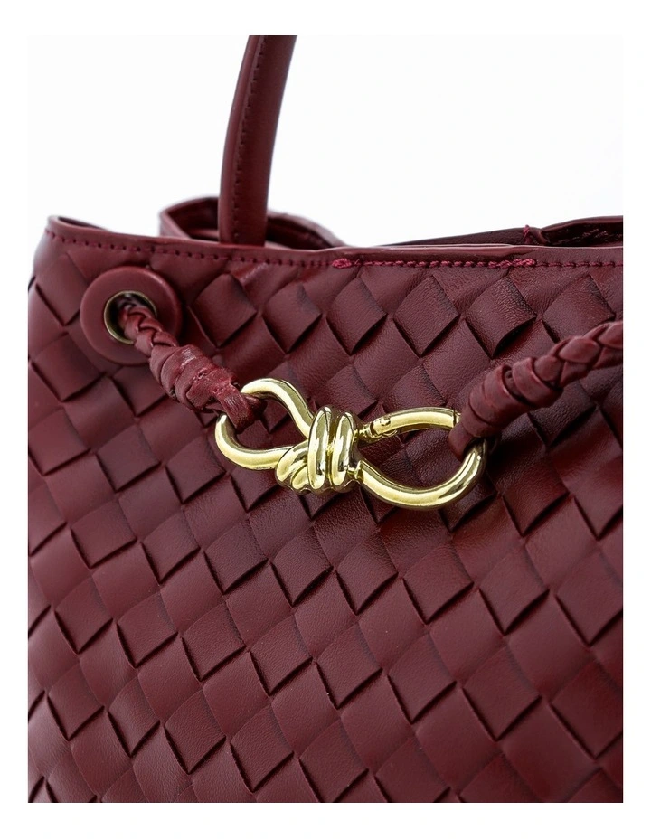 Chantel Woven Multiway Handbag - Burgundy image 7