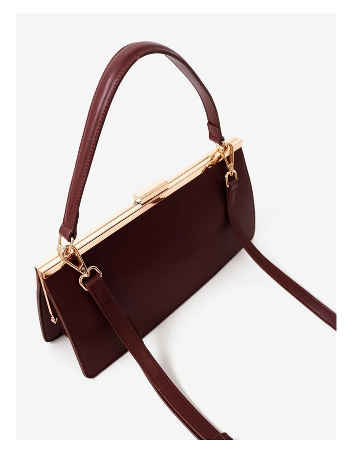 Solene Top Handle Handbag - Burgundy image 3