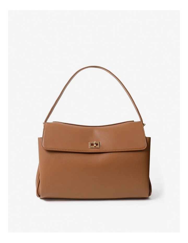 Isabeau Classic Shoulder Bag - Tan image 1