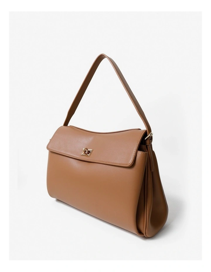 Isabeau Classic Shoulder Bag - Tan image 3