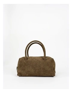 Tory Suede Crossbody Bag - Olive