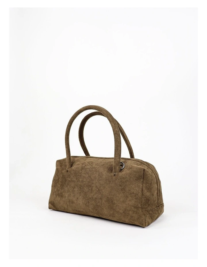 Tory Suede Crossbody Bag - Olive image 2