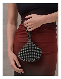 Jada Diamante Wristlet Bag - Black