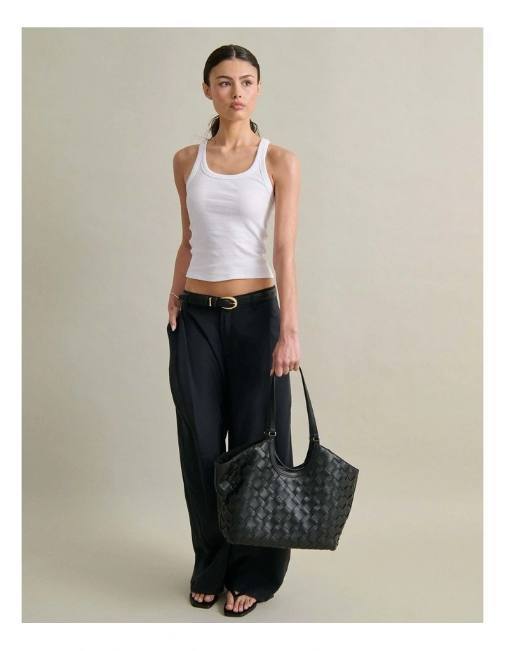 Everyday Woven Tote Bag - Black image 2