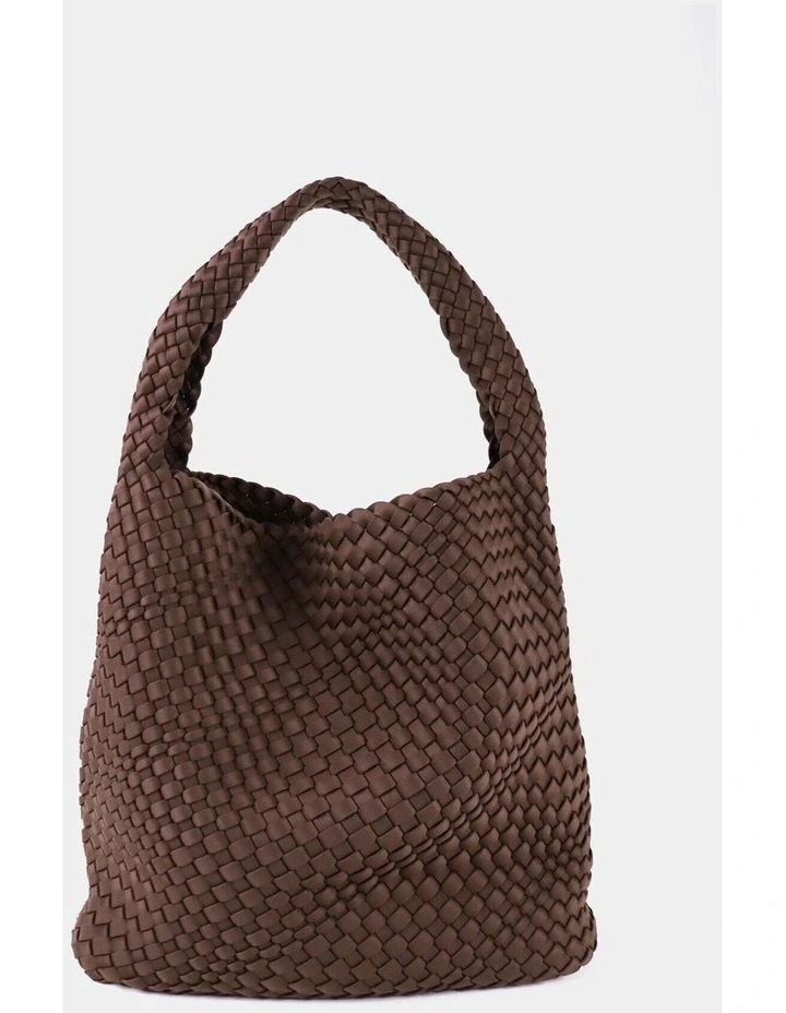 Layla Woven Tote Bag - Brown image 1