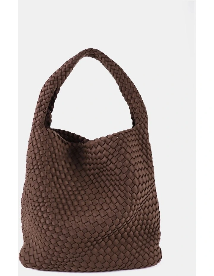 Layla Woven Tote Bag - Brown image 1