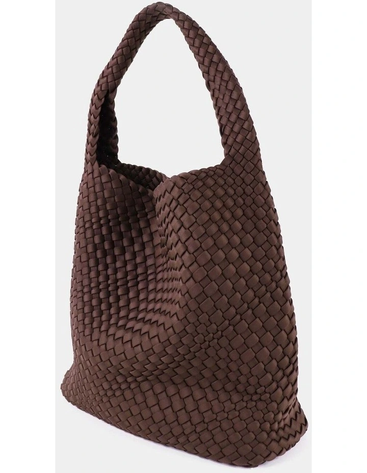 Layla Woven Tote Bag - Brown image 3