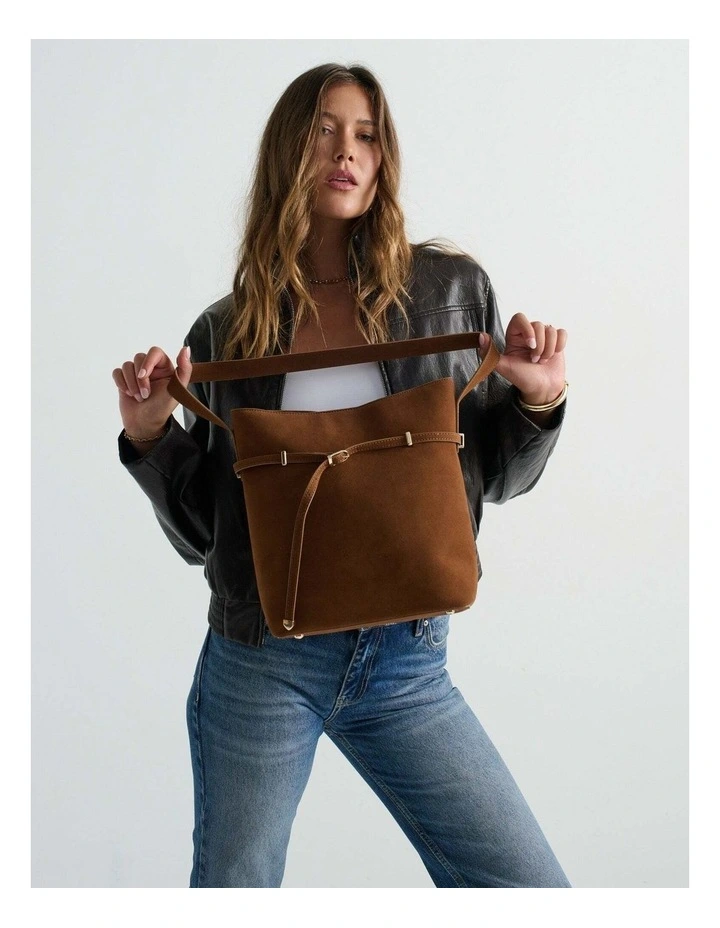 Leonie Belt Bucket Bag - Tan image 5