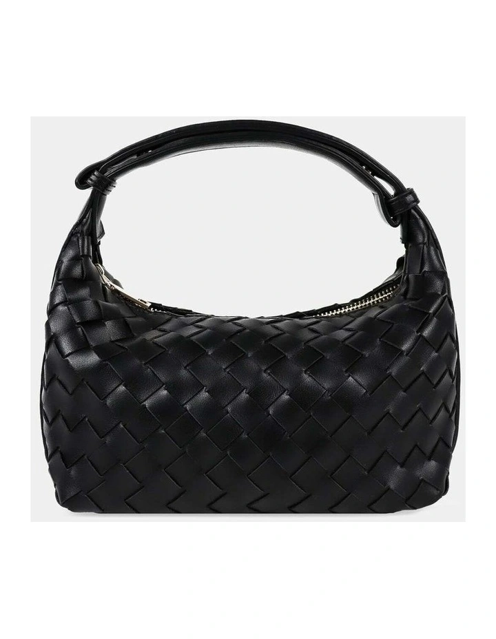 Cleo Woven Handbag - Black image 1