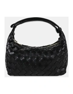 Cleo Woven Handbag - Black