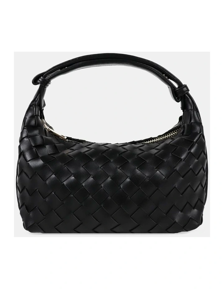 Cleo Woven Handbag - Black image 1