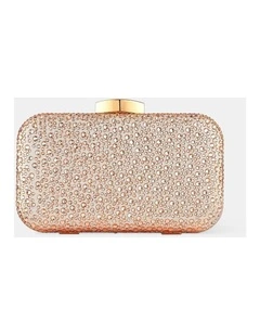 Romie Rhinestone Clutch Bag - Champagne
