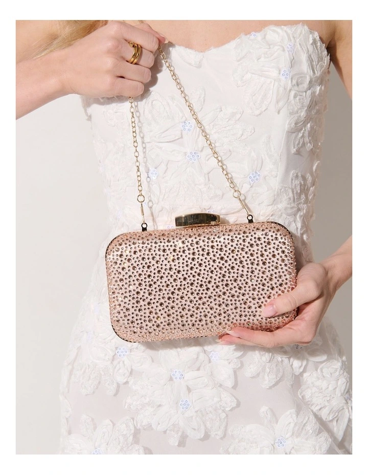 Romie Rhinestone Clutch Bag - Champagne image 4