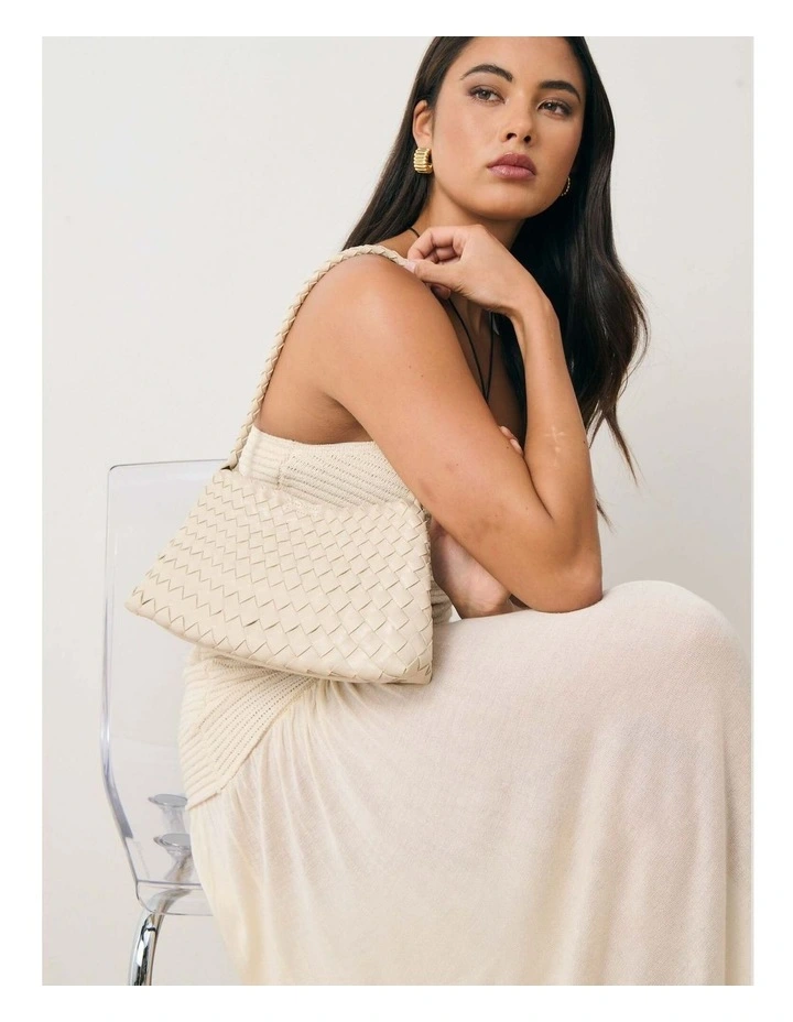 Roselle Woven Shoulder Bag - Ivory image 2