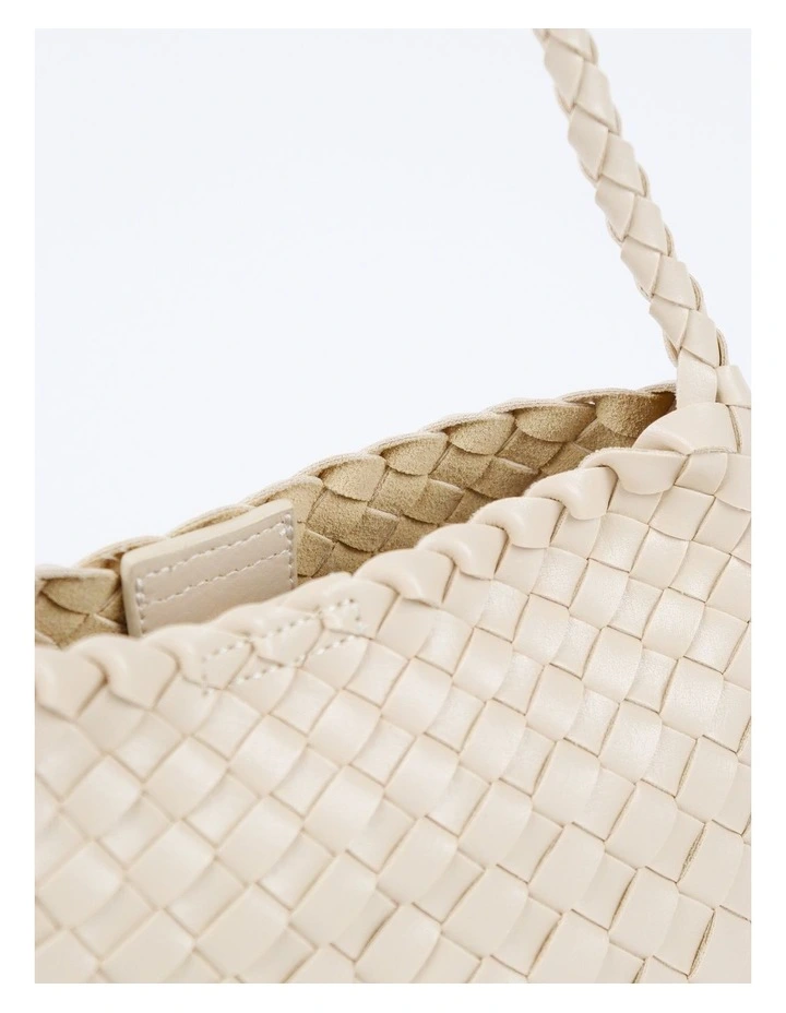 Roselle Woven Shoulder Bag - Ivory image 2