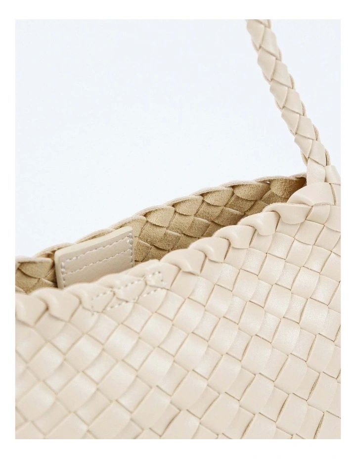 Roselle Woven Shoulder Bag - Ivory image 3