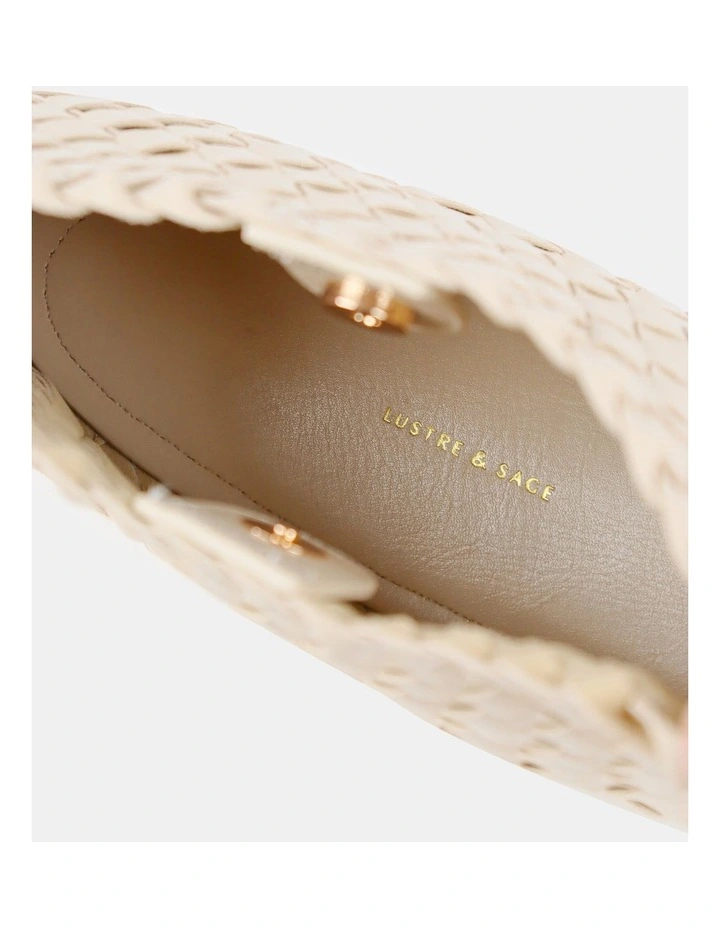 Roselle Woven Shoulder Bag - Ivory image 3