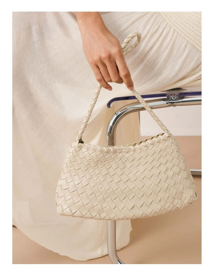 Roselle Woven Shoulder Bag - Ivory image 4