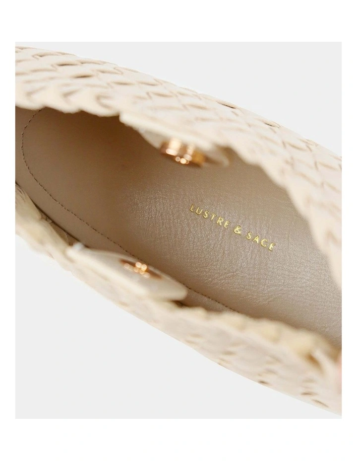 Roselle Woven Shoulder Bag - Ivory image 5