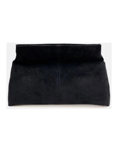 Becca Suede Clutch Bag - Black