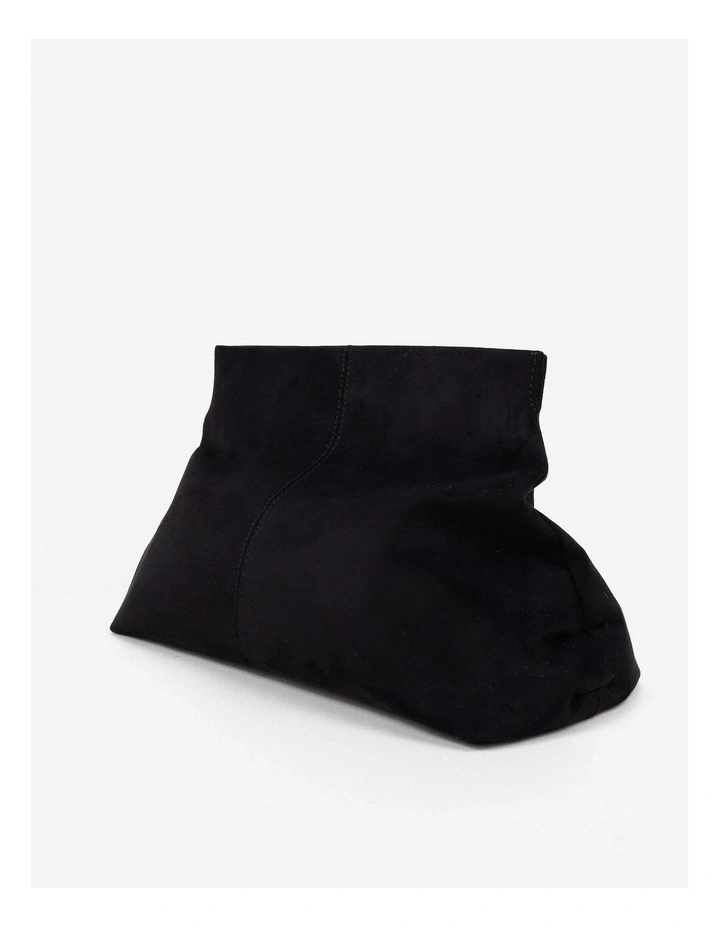 Becca Suede Clutch Bag - Black image 3