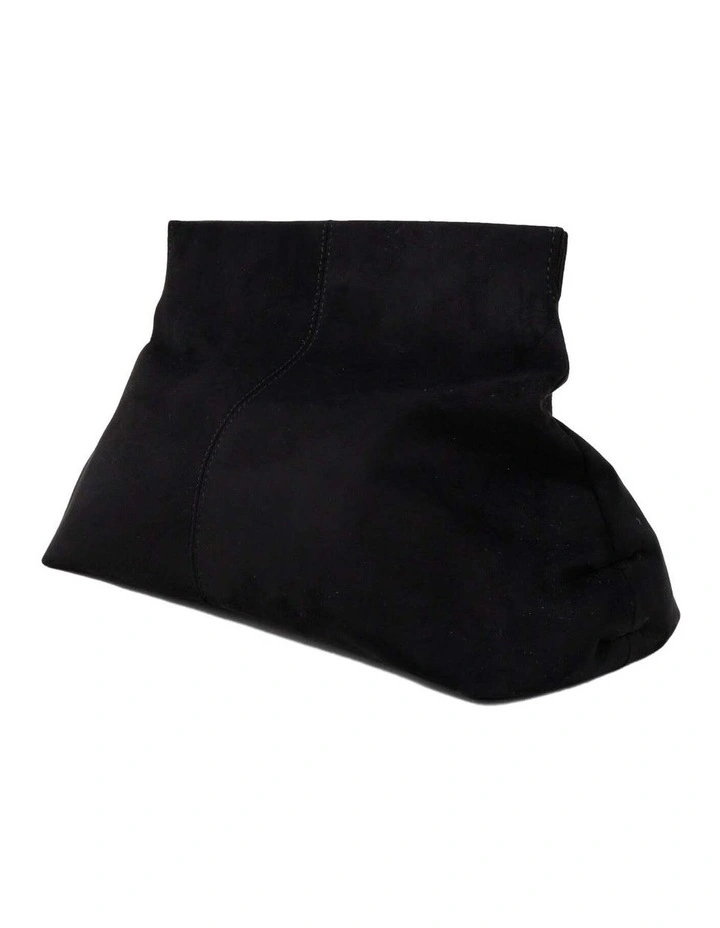 Becca Suede Clutch Bag - Black image 4