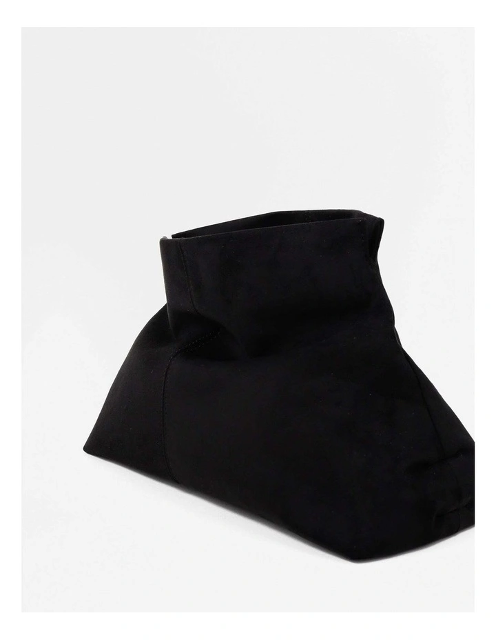 Becca Suede Clutch Bag - Black image 7