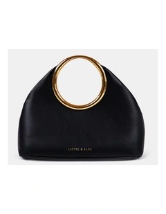 Hailey Statement Handle Bag - Black