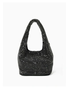 Paris Rhinestone Handbag - Black