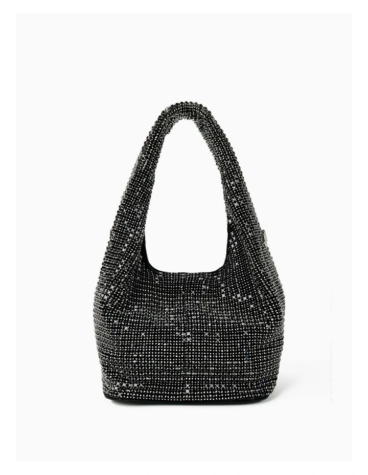 Paris Rhinestone Handbag - Black image 1