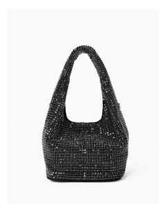 Paris Rhinestone Handbag - Black