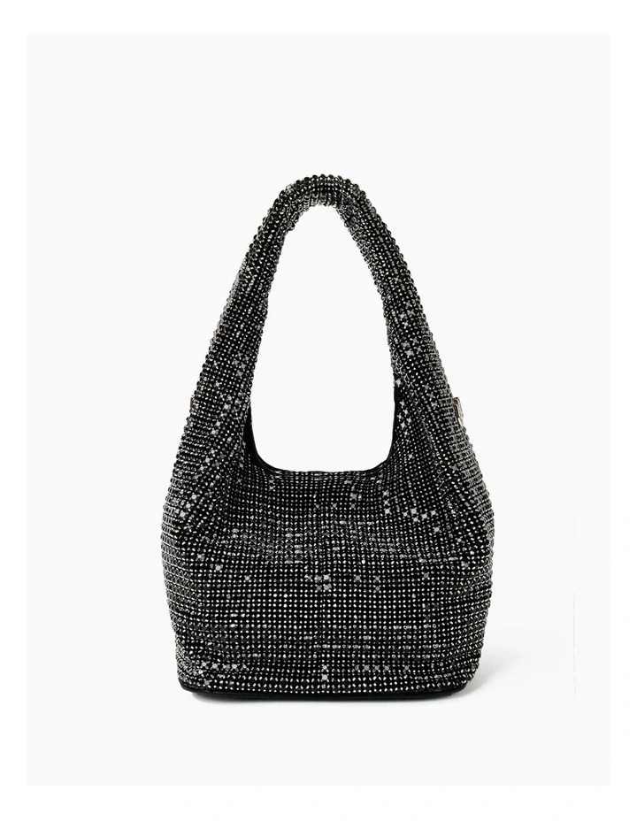 Paris Rhinestone Handbag - Black image 1