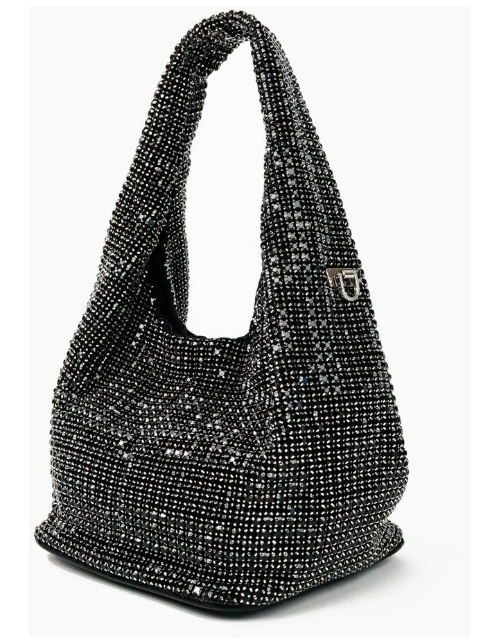 Paris Rhinestone Handbag - Black image 2