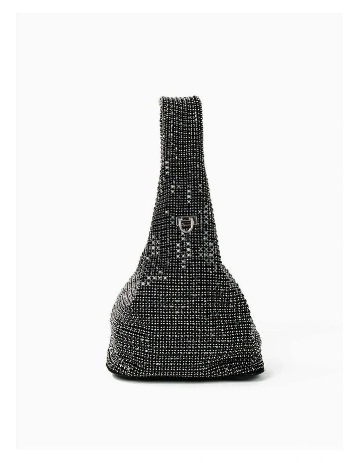 Paris Rhinestone Handbag - Black image 3