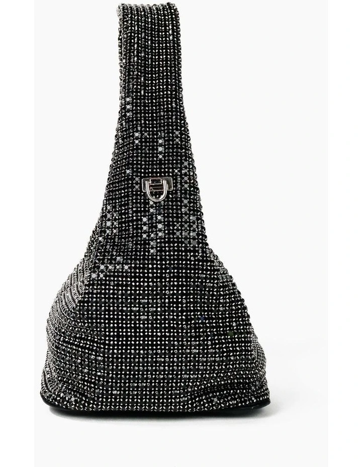 Paris Rhinestone Handbag - Black image 3