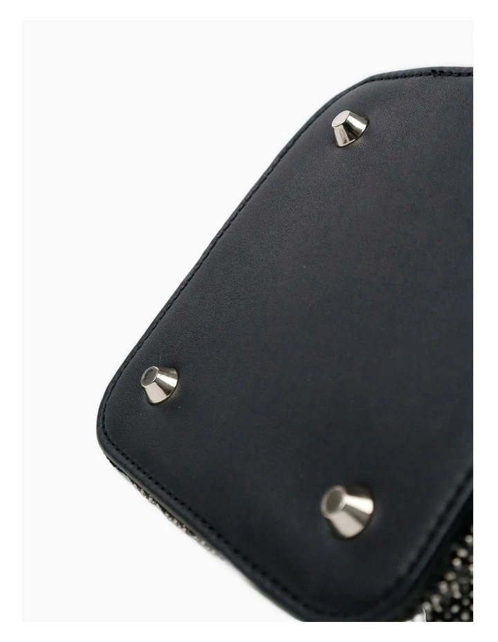 Paris Rhinestone Handbag - Black image 7