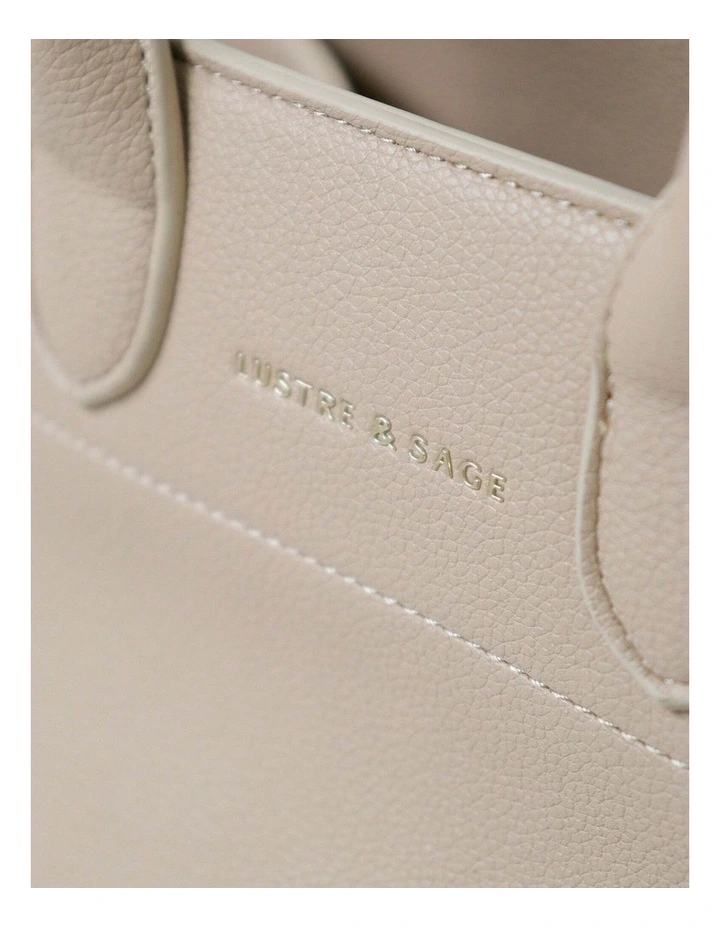 Clemence Medium Tote Bag - Stone image 2
