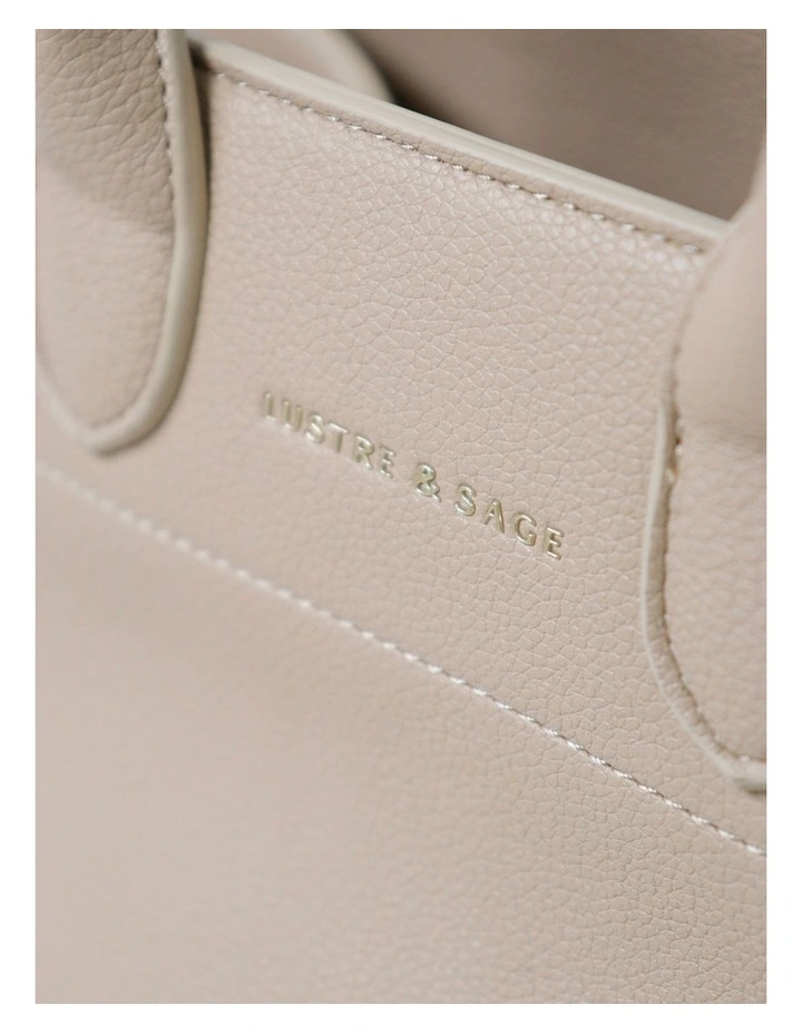 Clemence Medium Tote Bag - Stone image 4