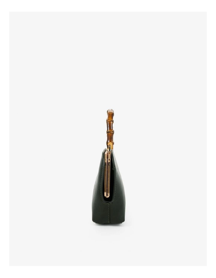 Palmier Bamboo Handle Handbag - Green image 2