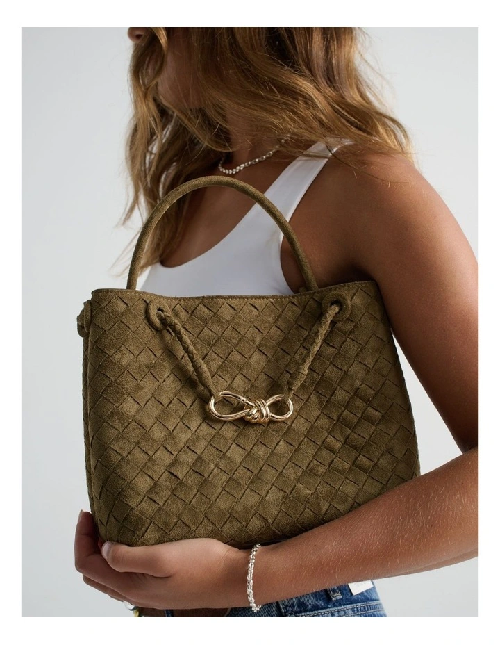 Chantel Woven Multiway Handbag - Olive image 5