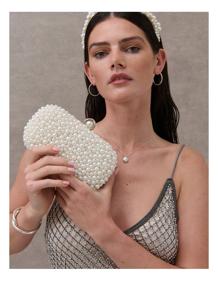 Cosmo Pearl Clutch Bag image 4