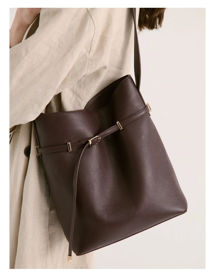 Leonie Belt Bucket Bag - Brown image 4