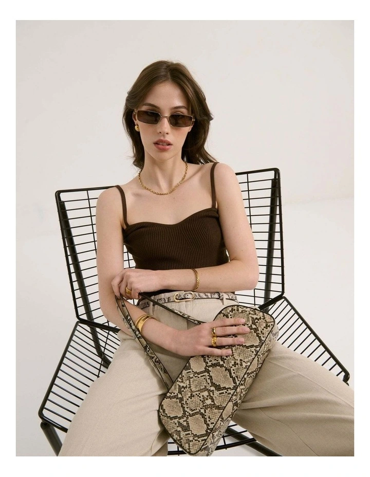 Addie Baguette Bag - Snakeskin image 5